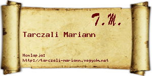 Tarczali Mariann névjegykártya